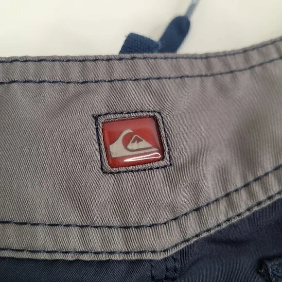 QUIKSILVER DARK BLUE/ GREY VINTAGE BOARDSHORTS Size 24 - Picture 6 of 9